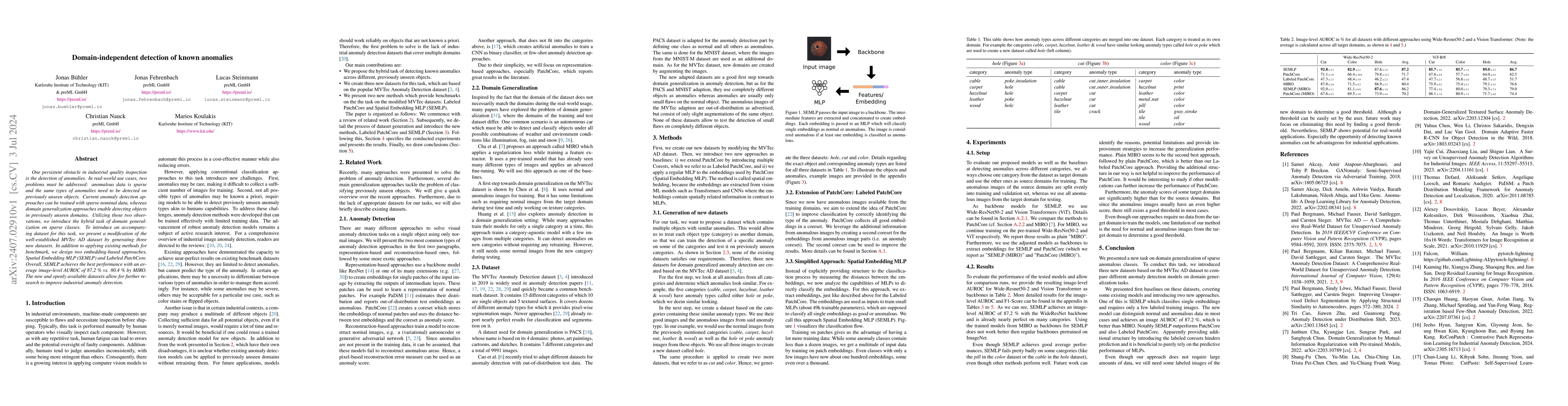 Thumbnail for Domain-independent detection of known anomalies