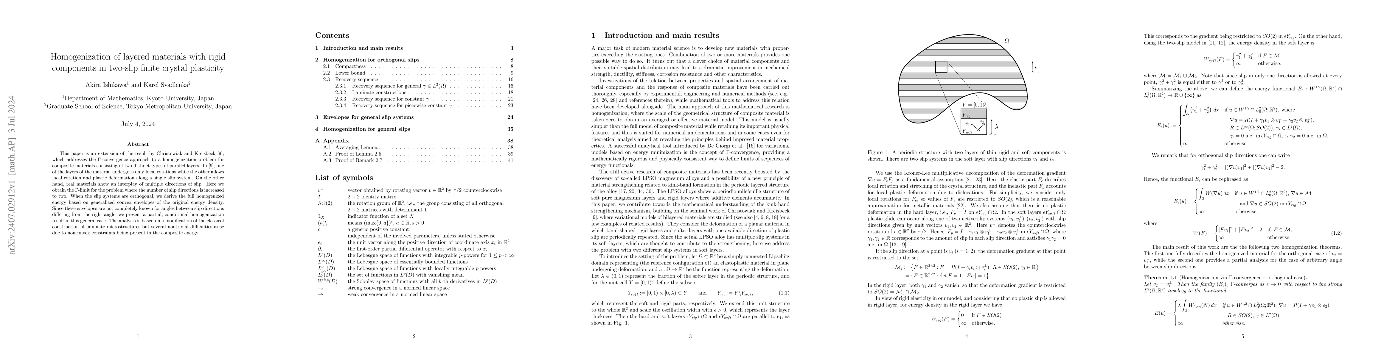 Thumbnail for Homogenization of layered materials with rigid components in two-slip
  finite crystal plasticity