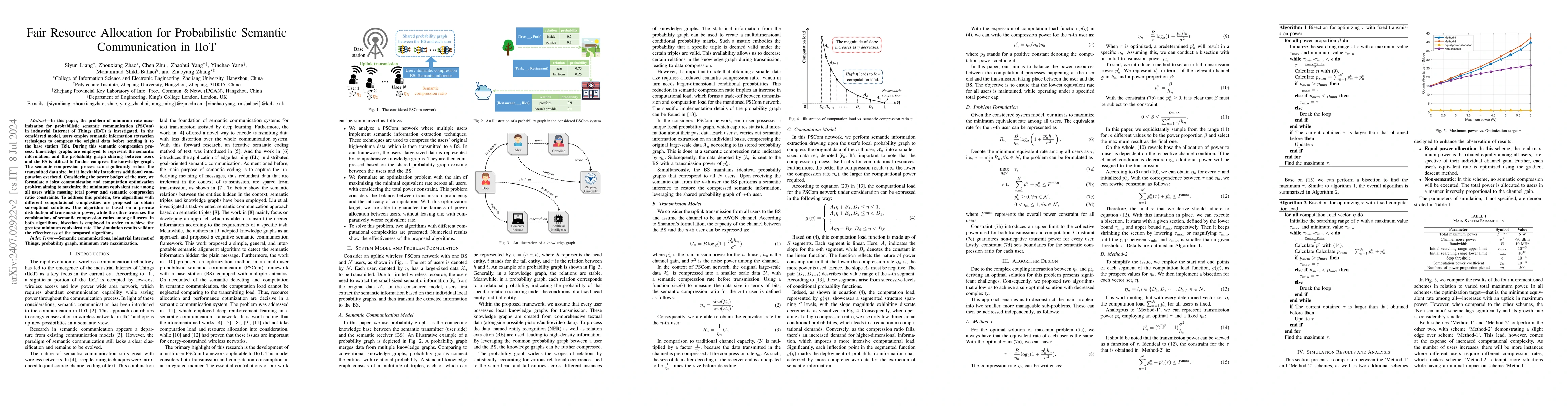 Thumbnail for Fair Resource Allocation for Probabilistic Semantic Communication in
  IIoT