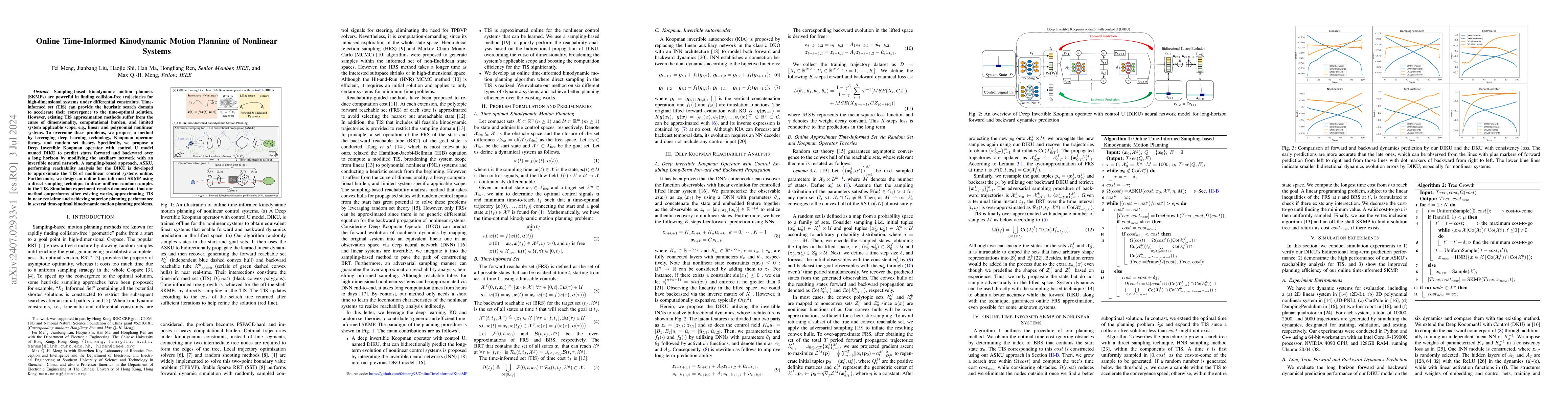 Thumbnail for Online Time-Informed Kinodynamic Motion Planning of Nonlinear Systems
