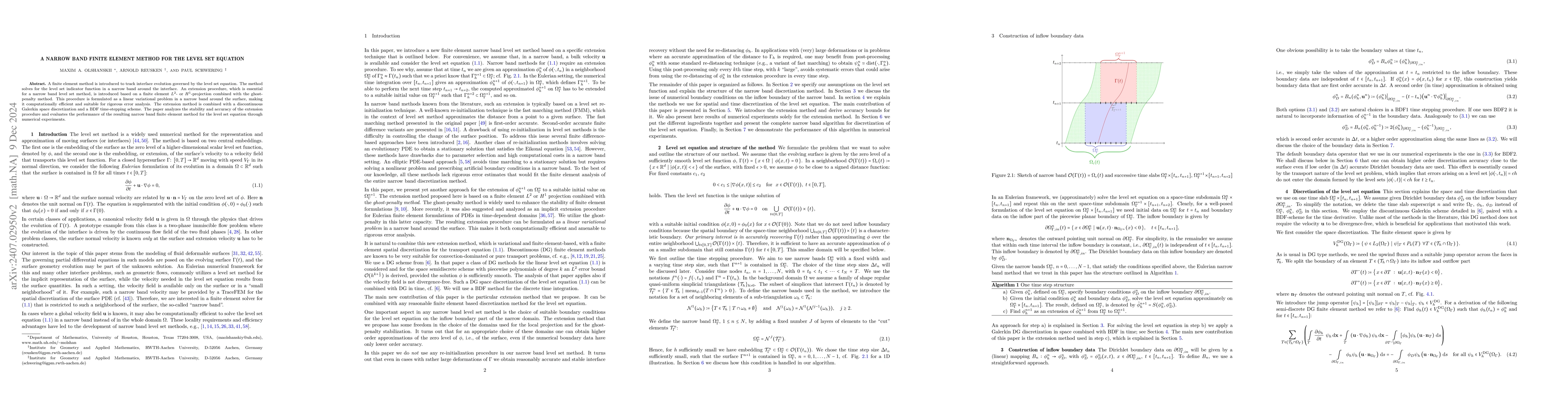 Thumbnail for A narrow band finite element method for the level set equation