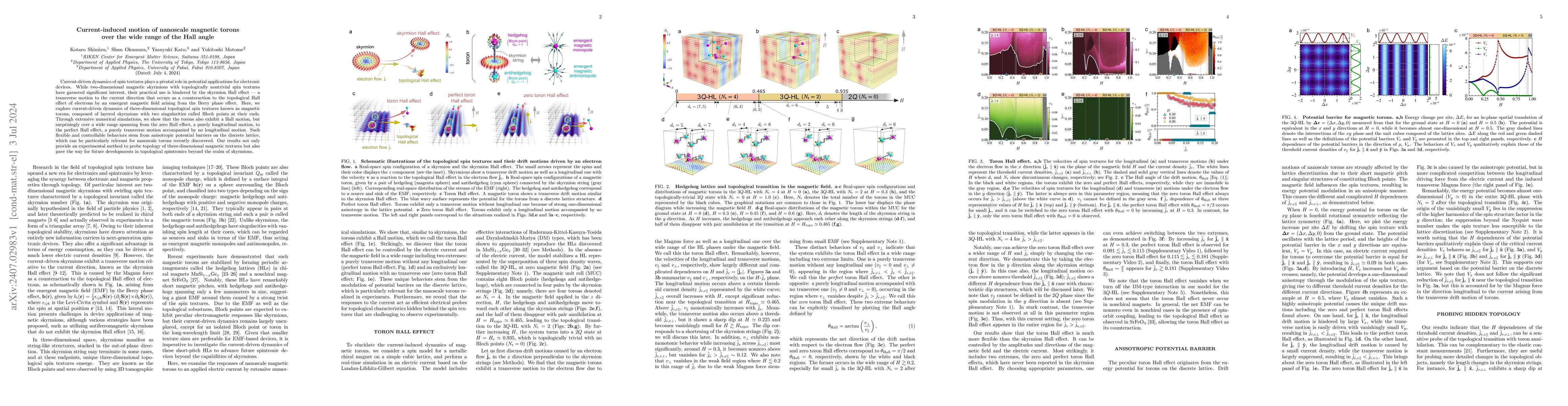 Thumbnail for Current-induced motion of nanoscale magnetic torons over the wide range
  of the Hall angle