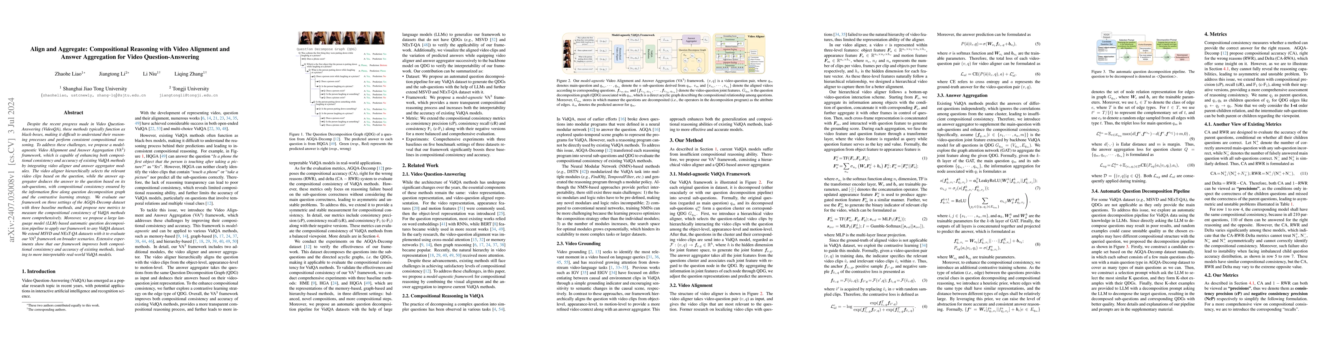 Thumbnail for Align and Aggregate: Compositional Reasoning with Video Alignment and
  Answer Aggregation for Video Question-Answering