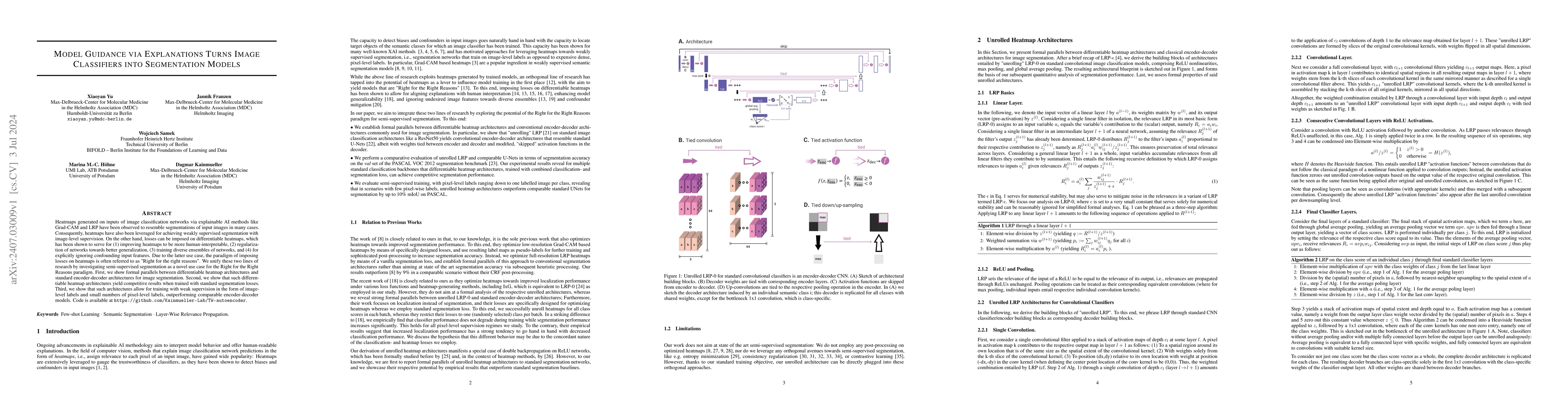 Thumbnail for Model Guidance via Explanations Turns Image Classifiers into
  Segmentation Models