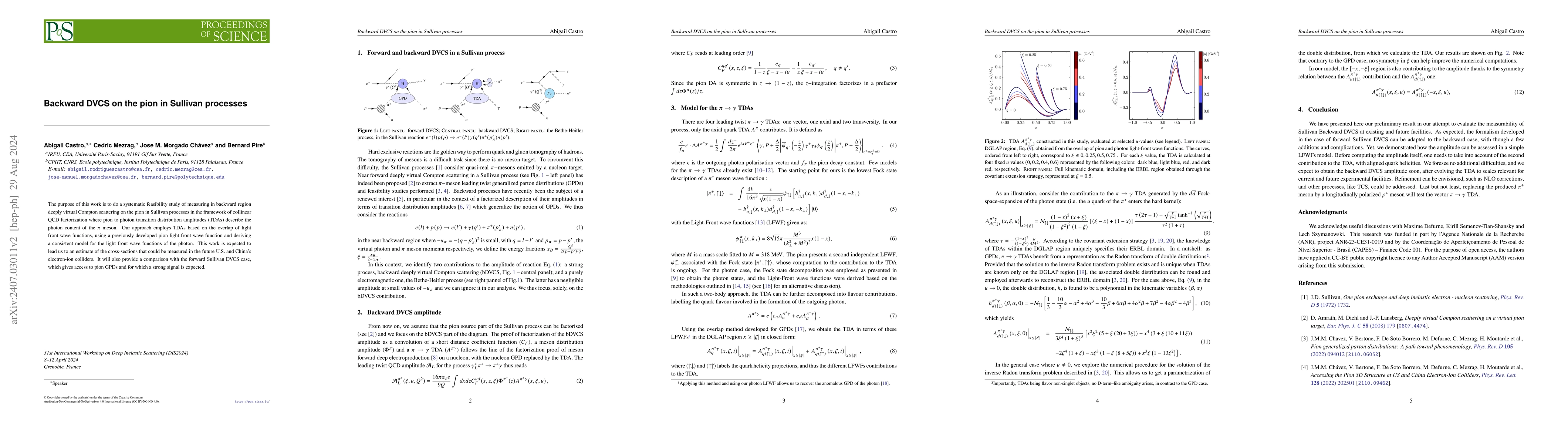 Thumbnail for Backward DVCS on the pion in Sullivan processes