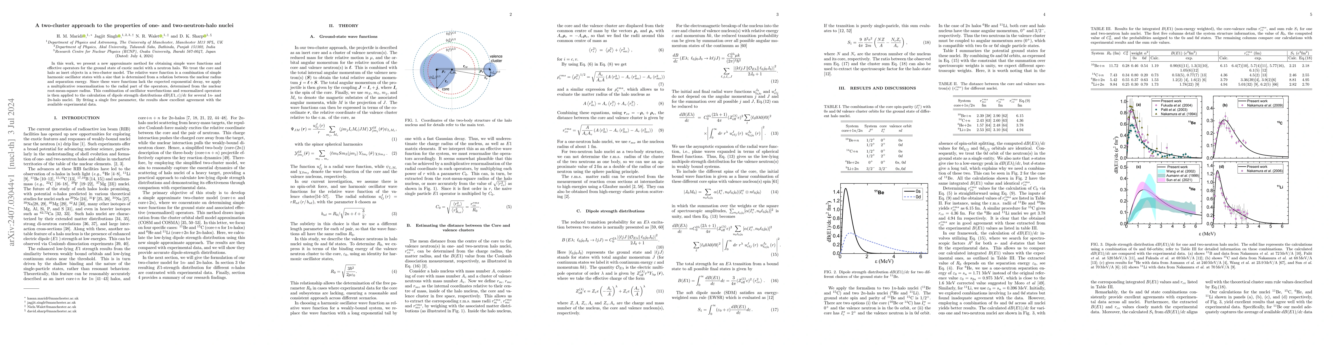 Thumbnail for A two-cluster approach to the properties of one- and two-neutron-halo
  nuclei