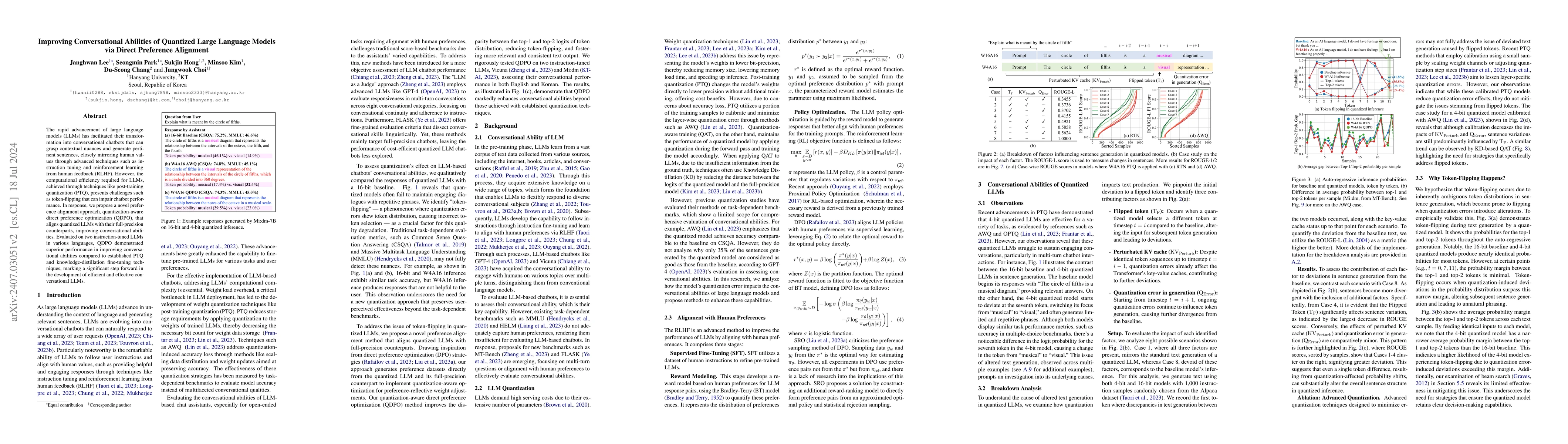 Thumbnail for Improving Conversational Abilities of Quantized Large Language Models
  via Direct Preference Alignment