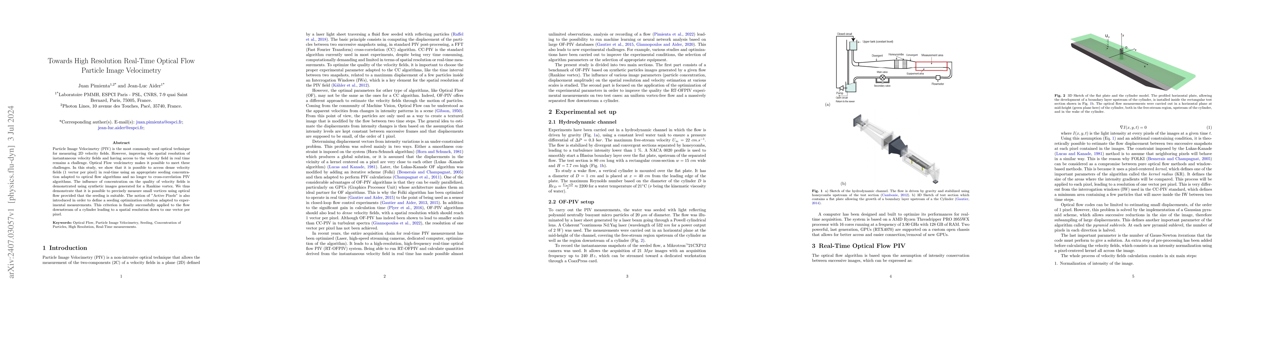 Thumbnail for Towards High Resolution Real-Time Optical Flow Particle Image
  Velocimetry