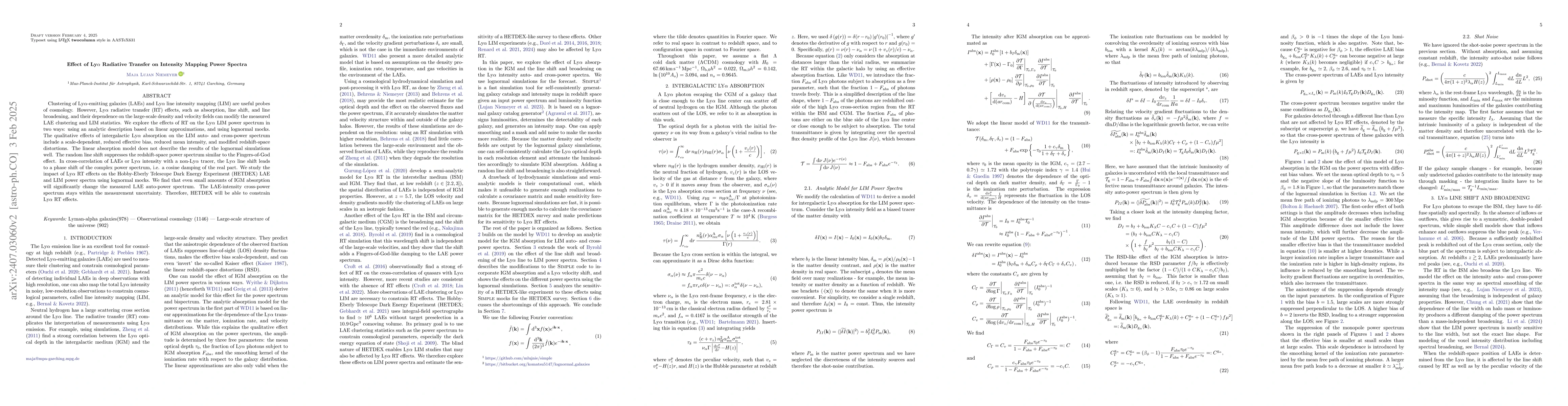 Thumbnail for Effect of Lyman-$\alpha$ Radiative Transfer on Intensity Mapping Power
  Spectra