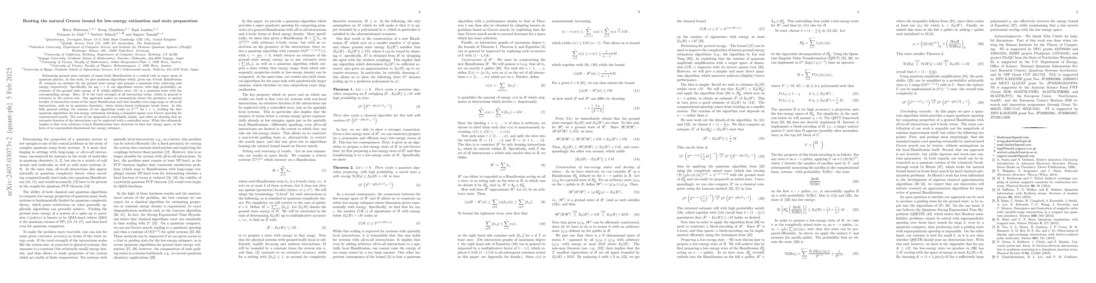 Thumbnail for Beating Grover search for low-energy estimation and state preparation