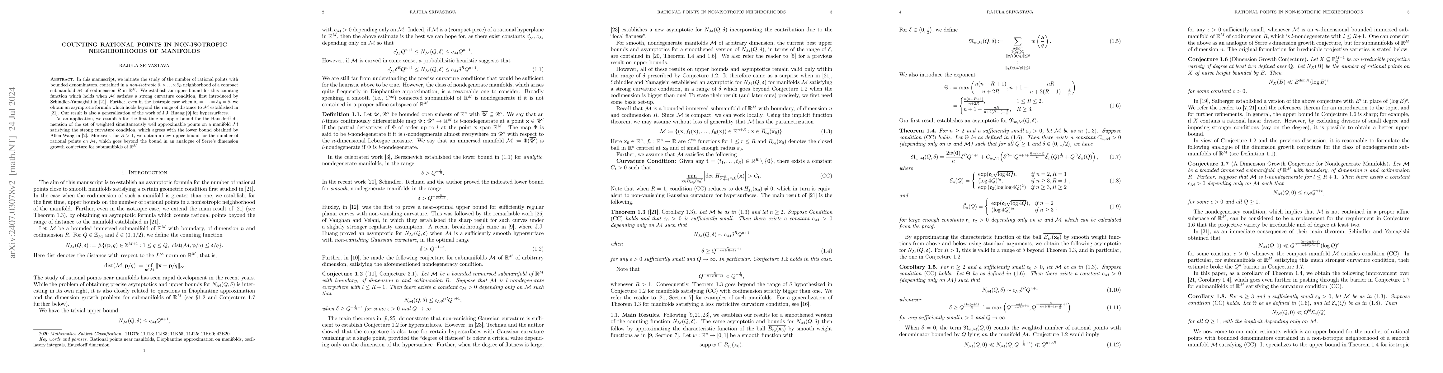 Thumbnail for Counting Rational Points In Non-Isotropic Neighborhoods of Manifolds