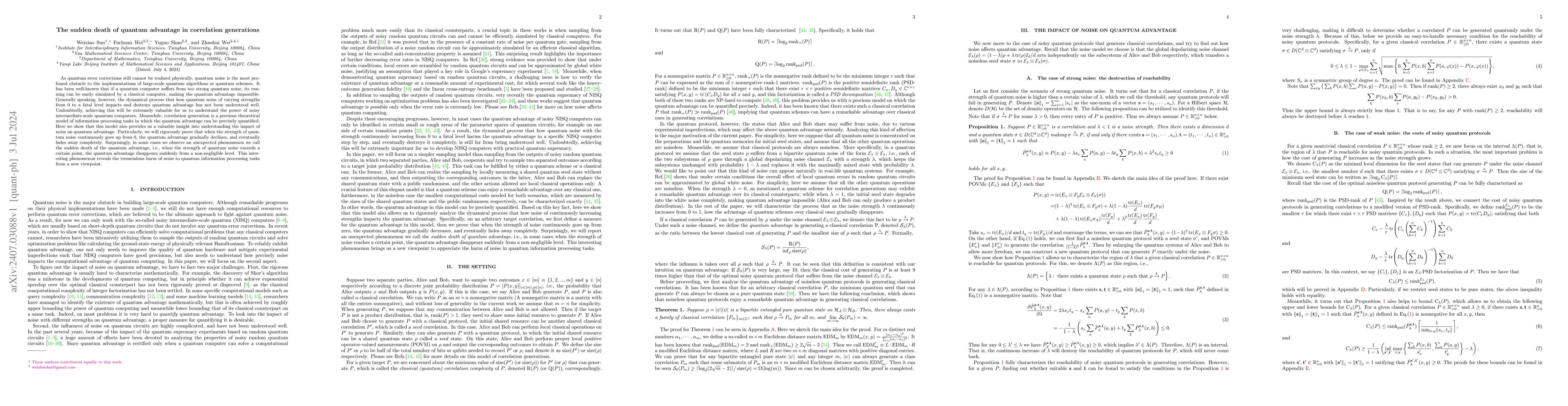 Thumbnail for The sudden death of quantum advantage in correlation generations