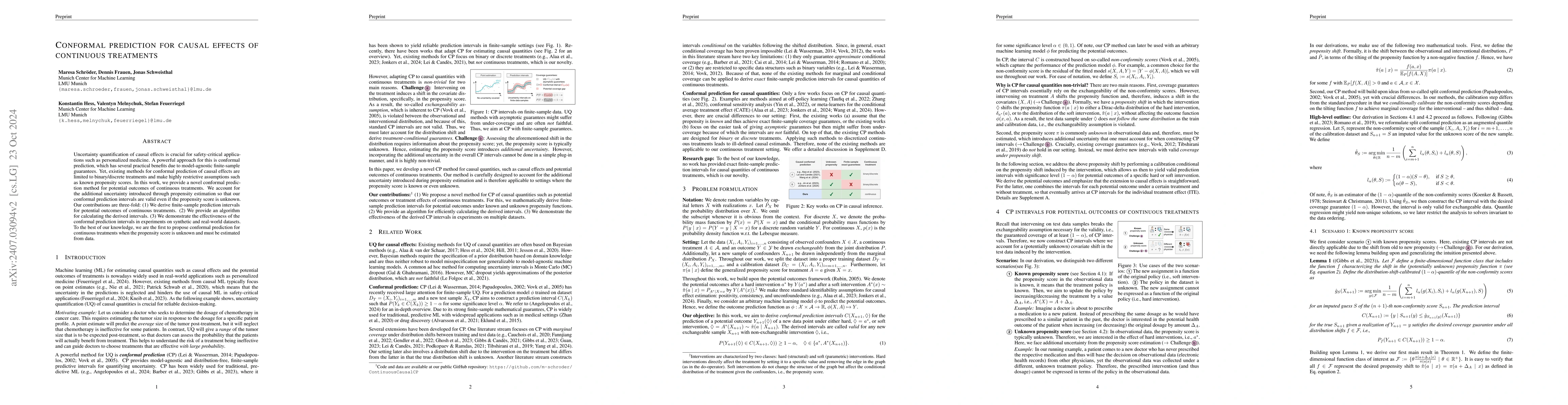Thumbnail for Conformal Prediction for Causal Effects of Continuous Treatments