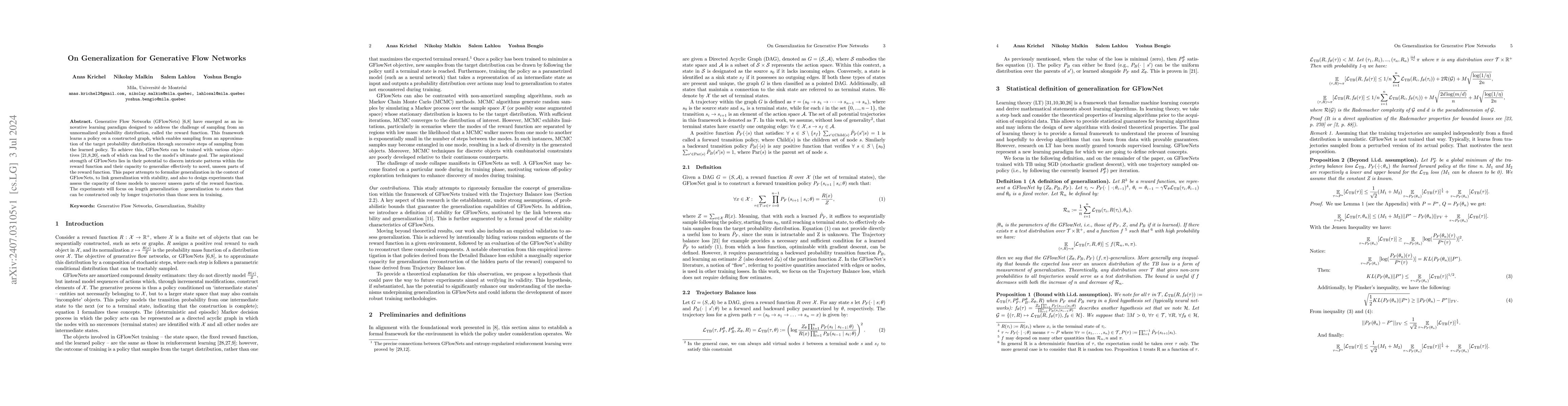 Thumbnail for On Generalization for Generative Flow Networks