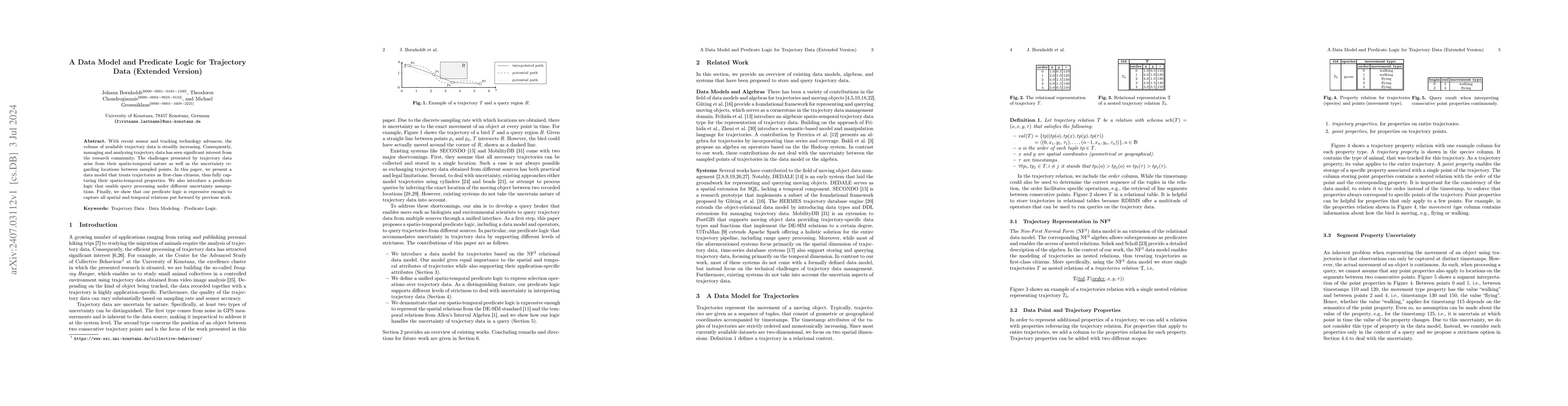 Thumbnail for A Data Model and Predicate Logic for Trajectory Data (Extended Version)