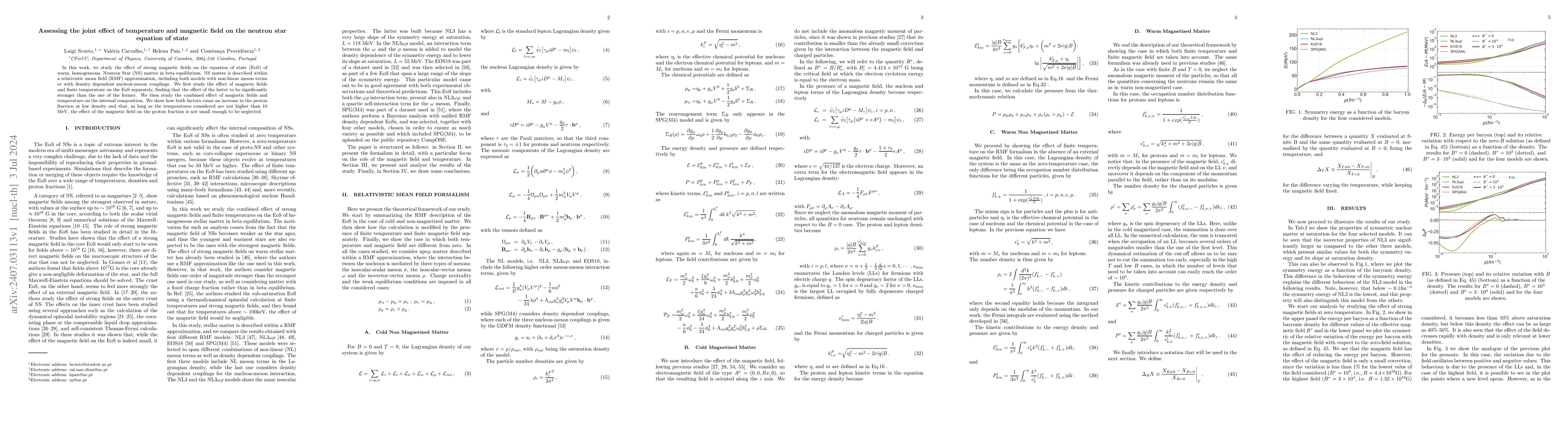 Thumbnail for Assessing the joint effect of temperature and magnetic field on the
  neutron star equation of state
