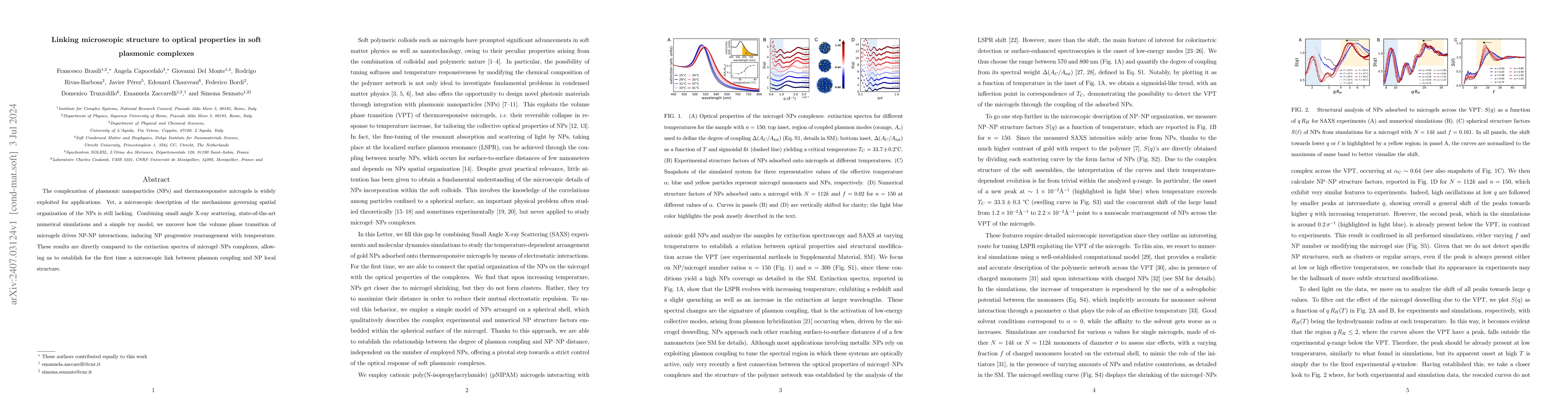 Thumbnail for Linking microscopic structure to optical properties in soft plasmonic
  complexes