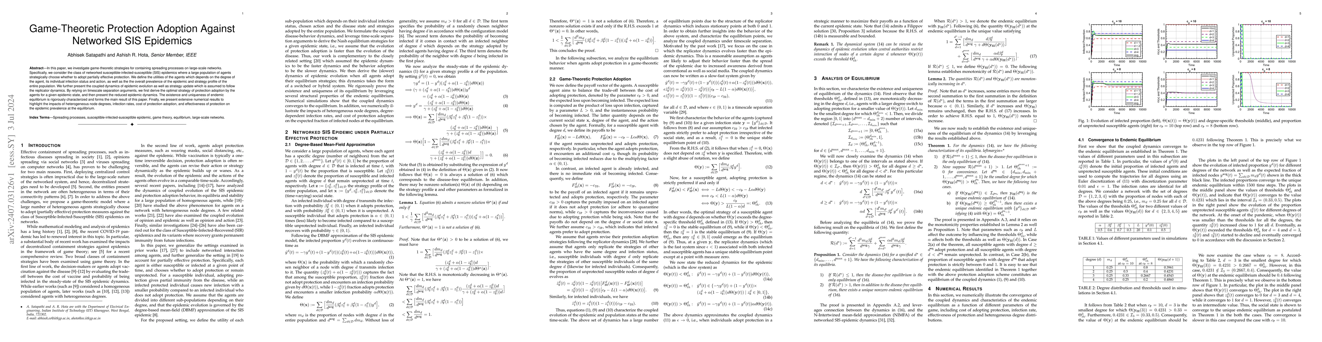 Thumbnail for Game-Theoretic Protection Adoption Against Networked SIS Epidemics