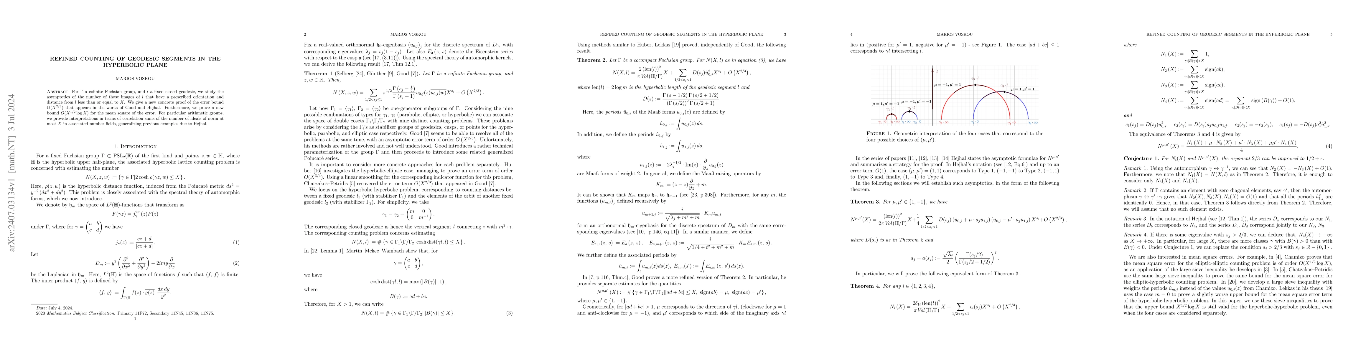 Thumbnail for Refined Counting of Geodesic Segments in the Hyperbolic Plane