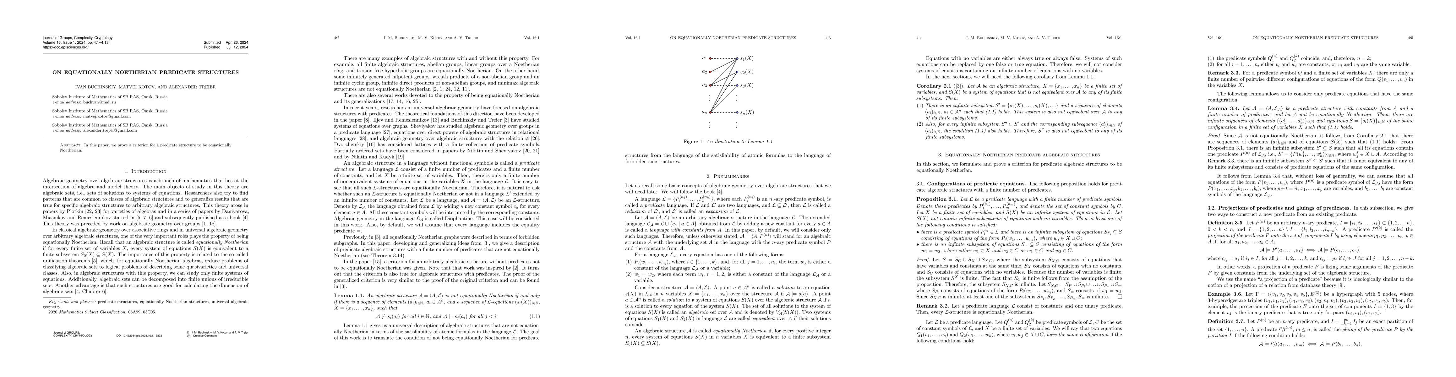 Thumbnail for On equationally Noetherian predicate structures