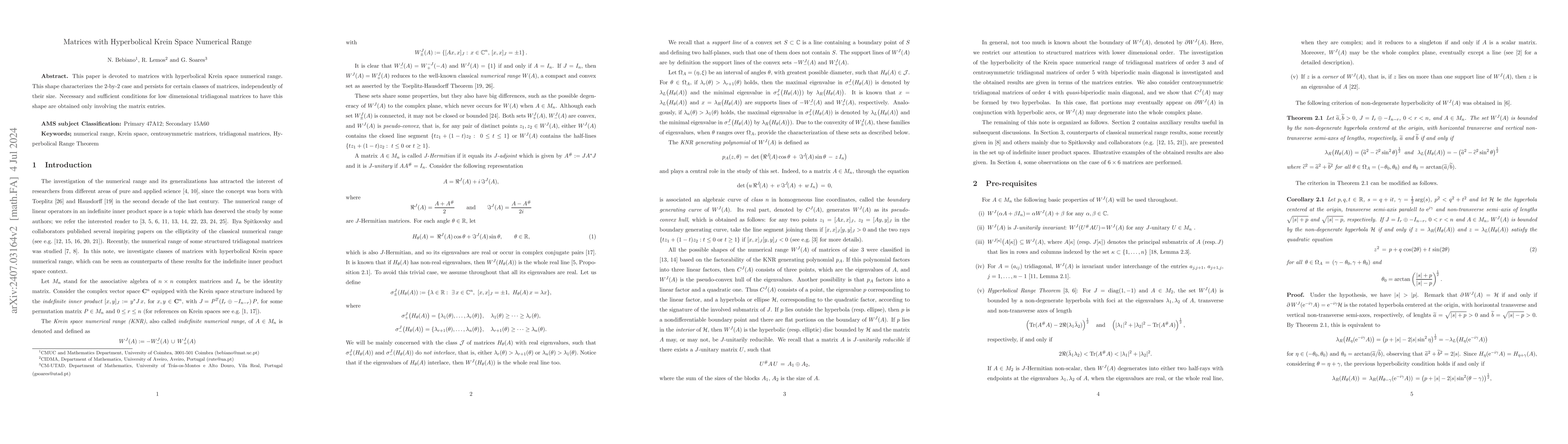 Thumbnail for Matrices with Hyperbolical Krein Space Numerical Range
