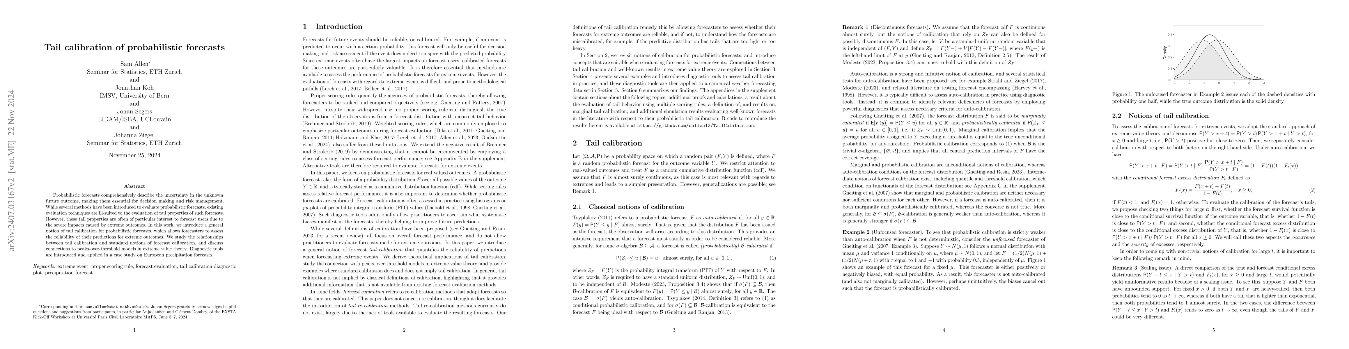 Thumbnail for Tail calibration of probabilistic forecasts