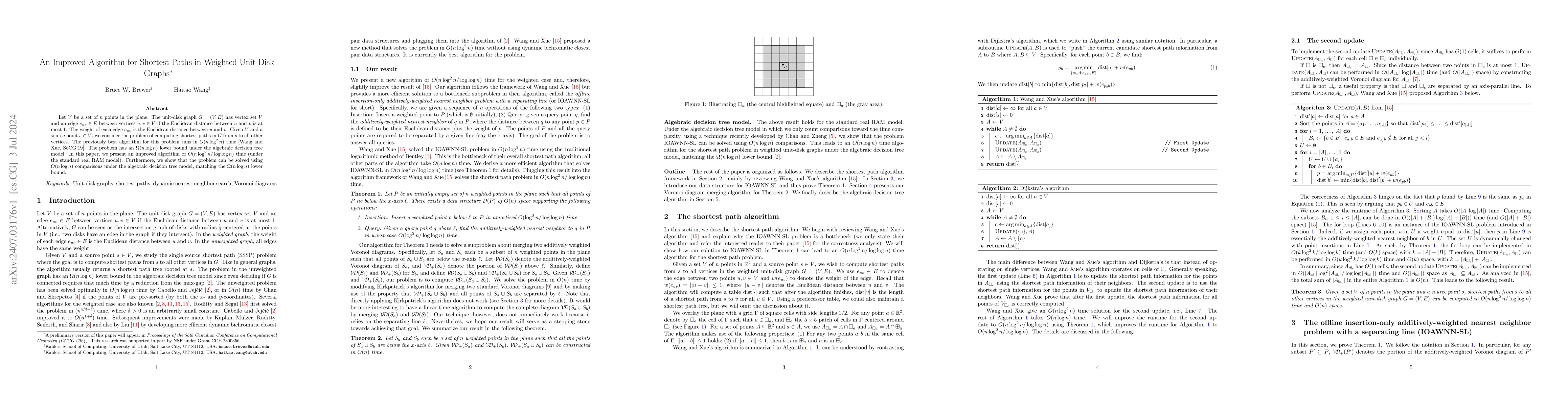 Thumbnail for An Improved Algorithm for Shortest Paths in Weighted Unit-Disk Graphs