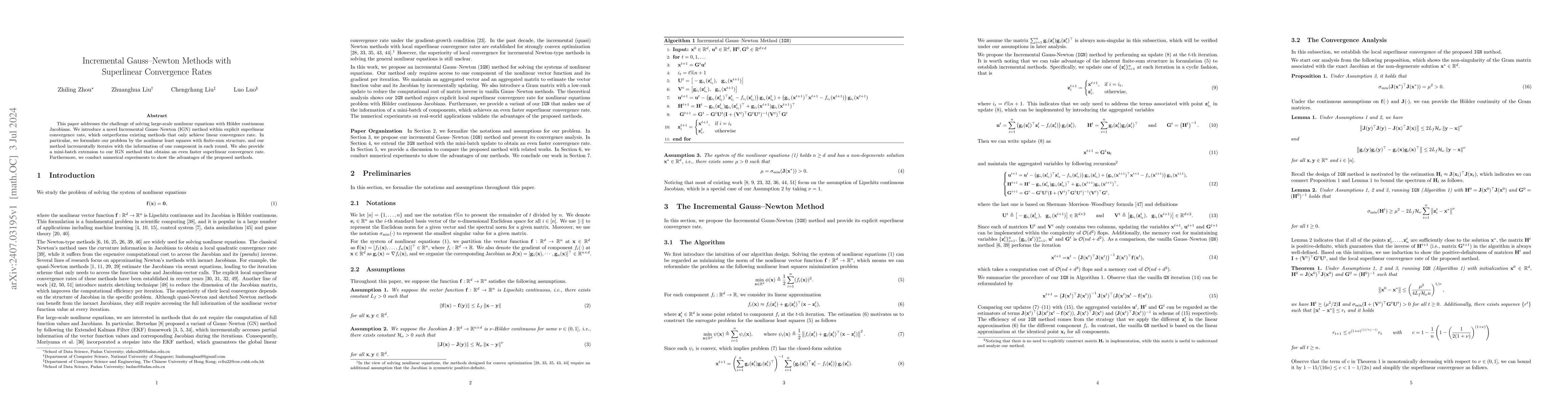 Thumbnail for Incremental Gauss--Newton Methods with Superlinear Convergence Rates