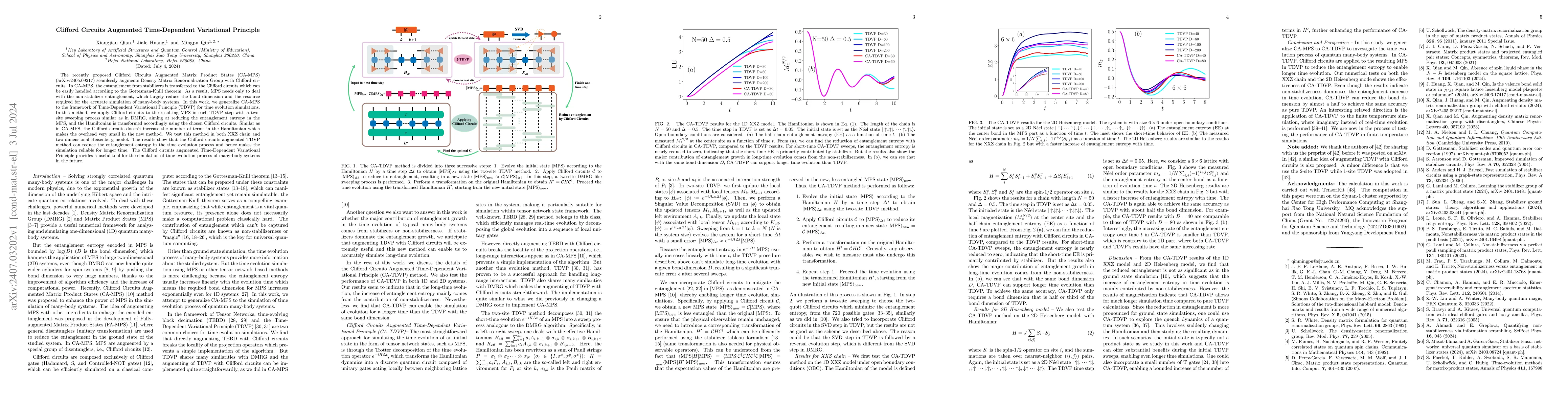Thumbnail for Clifford Circuits Augmented Time-Dependent Variational Principle