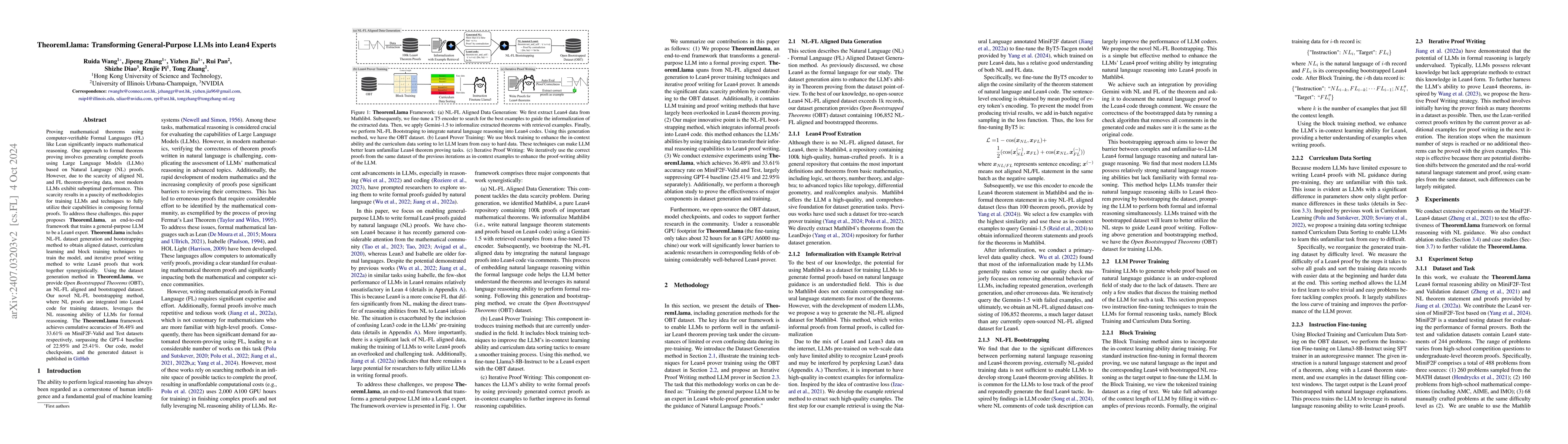 Thumbnail for TheoremLlama: Transforming General-Purpose LLMs into Lean4 Experts