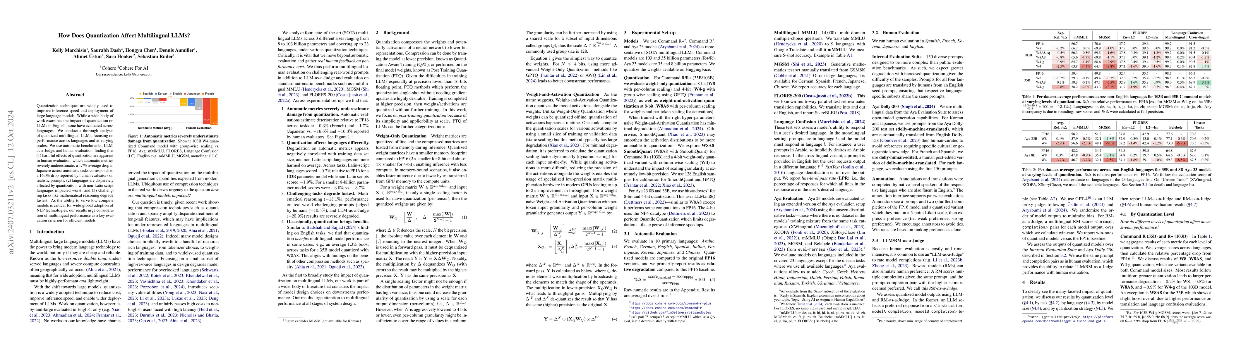Thumbnail for How Does Quantization Affect Multilingual LLMs?