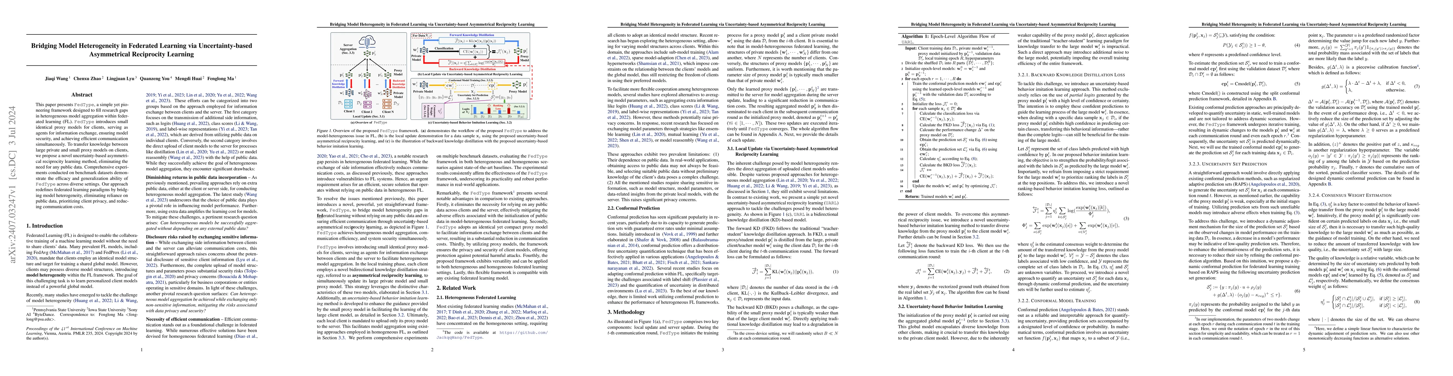 Thumbnail for Bridging Model Heterogeneity in Federated Learning via Uncertainty-based
  Asymmetrical Reciprocity Learning