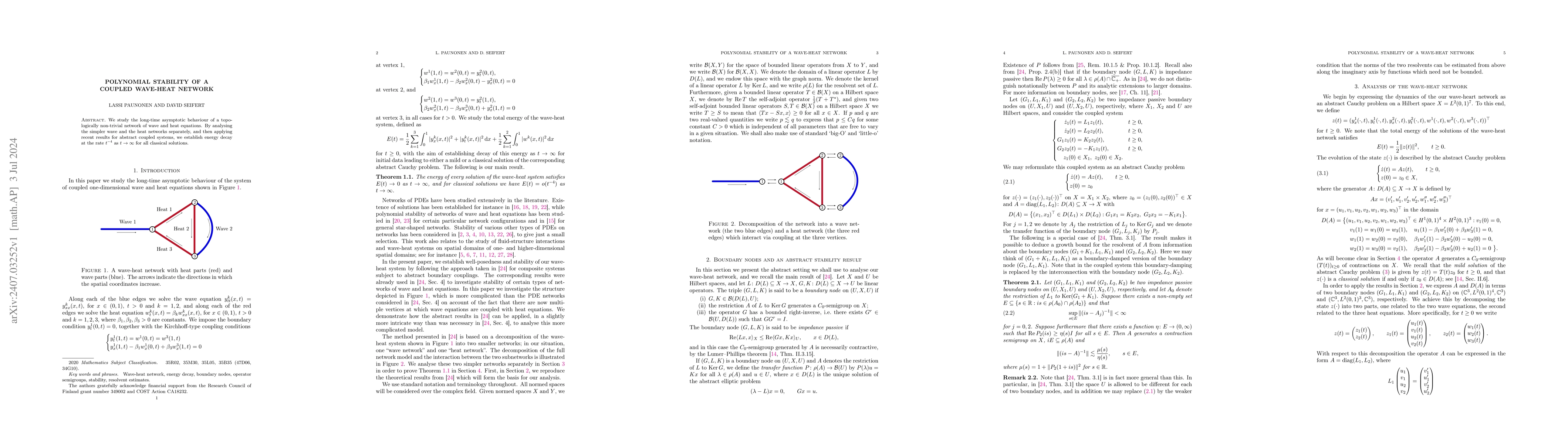 Thumbnail for Polynomial stability of a coupled wave-heat network