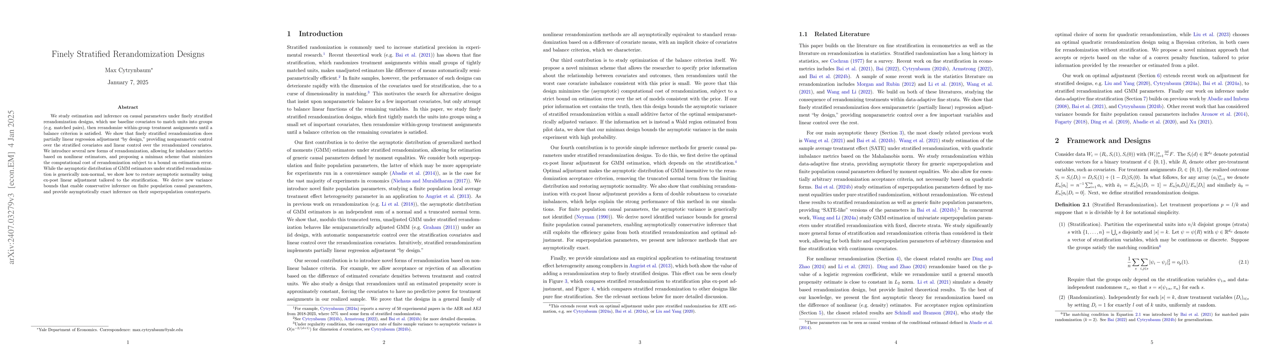 Thumbnail for Finely Stratified Rerandomization Designs
