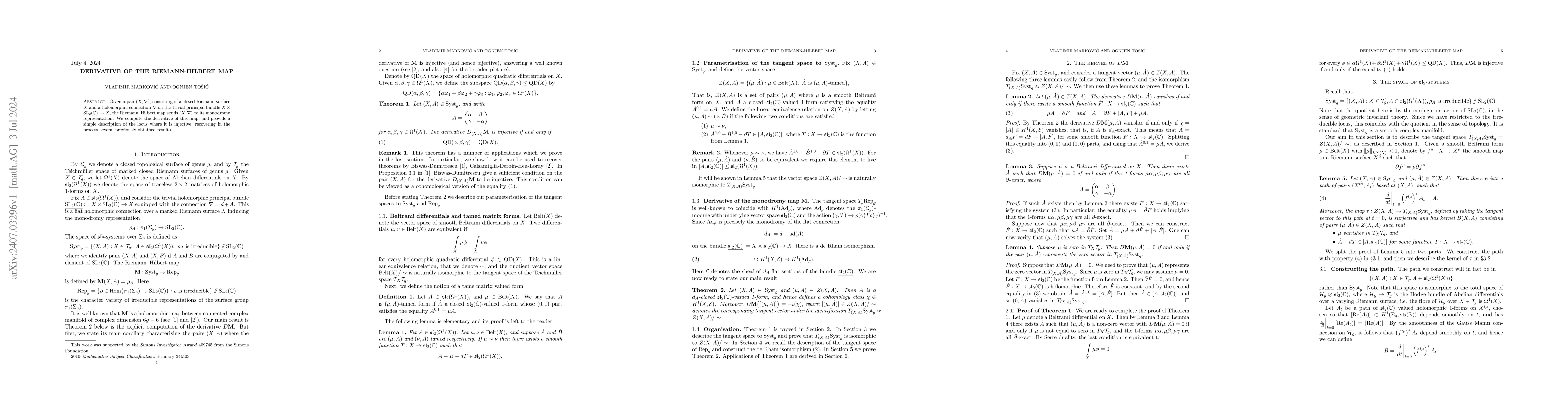 Thumbnail for Derivative of the Riemann-Hilbert map
