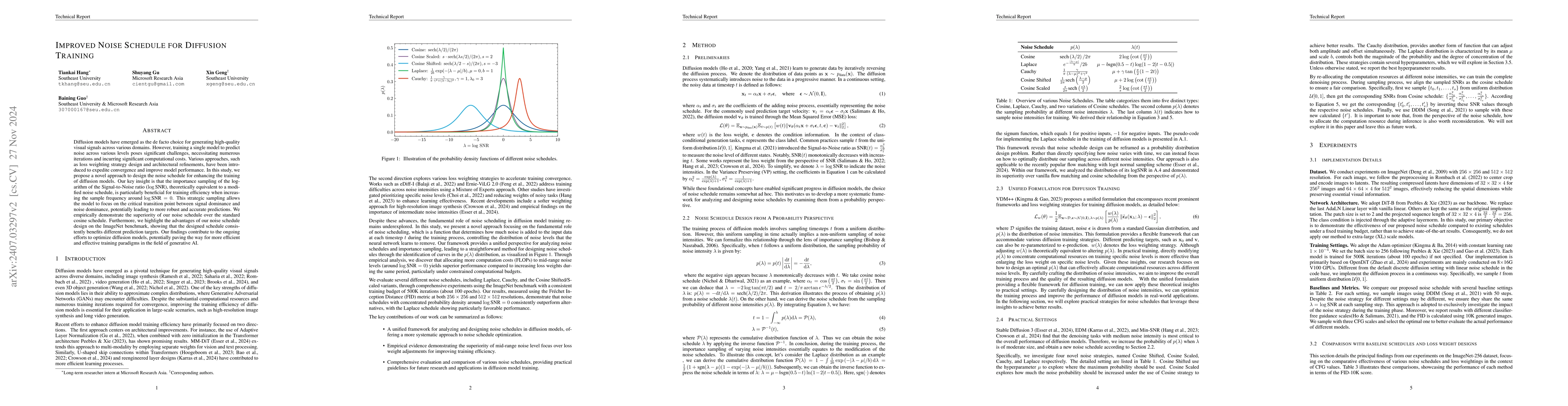 Thumbnail for Improved Noise Schedule for Diffusion Training