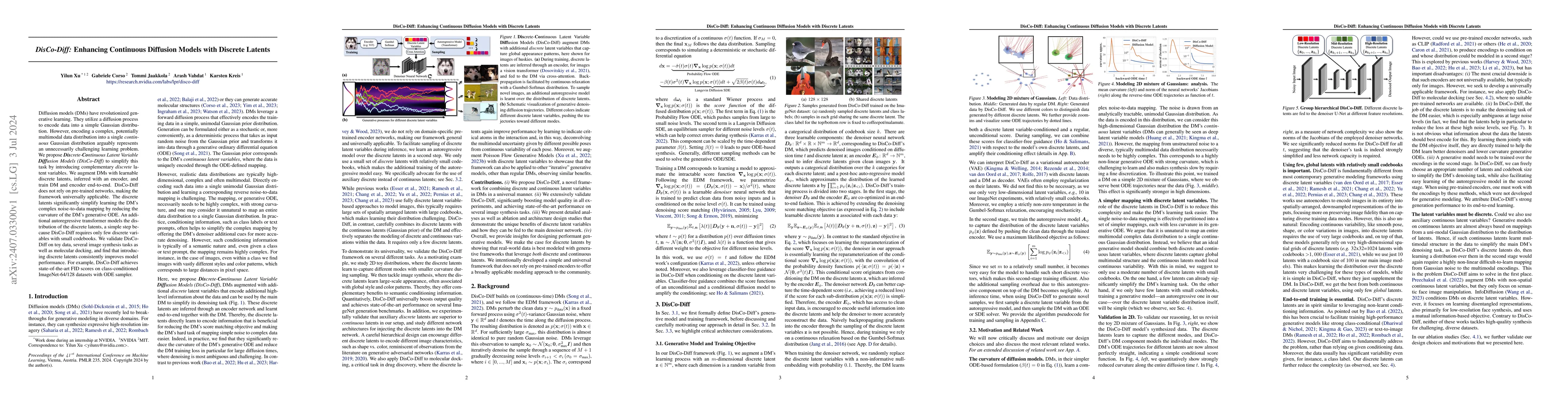Thumbnail for DisCo-Diff: Enhancing Continuous Diffusion Models with Discrete Latents