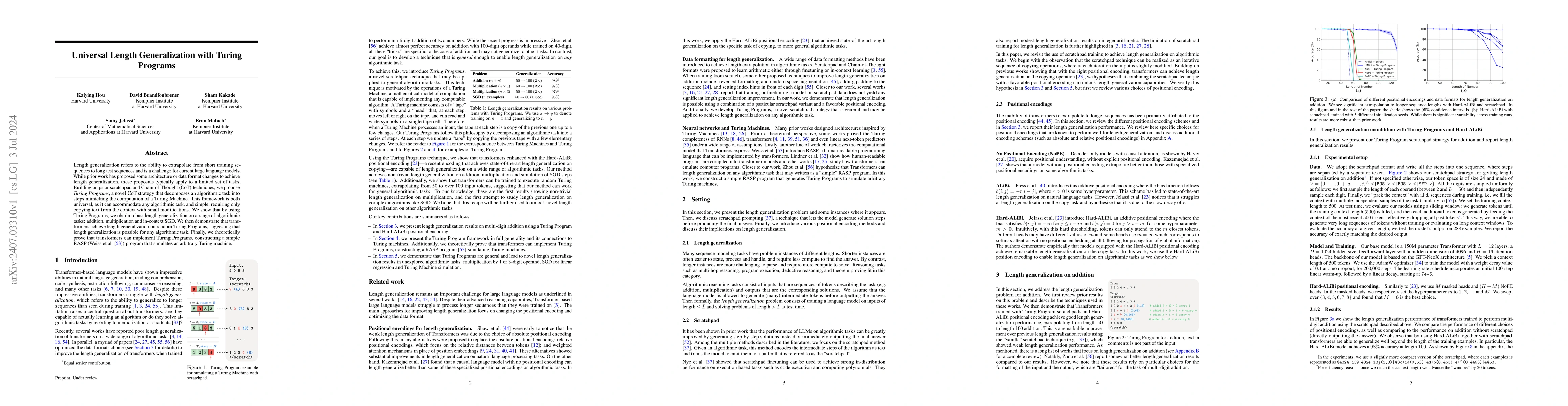 Thumbnail for Universal Length Generalization with Turing Programs