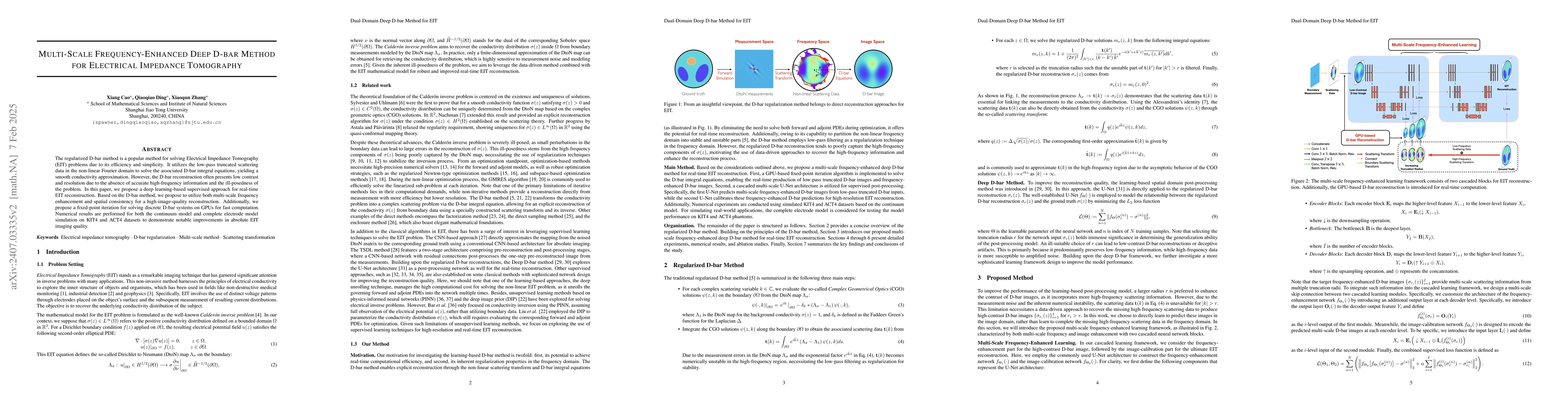 Thumbnail for Dual-Domain Deep D-bar Method for Solving Electrical Impedance
  Tomography