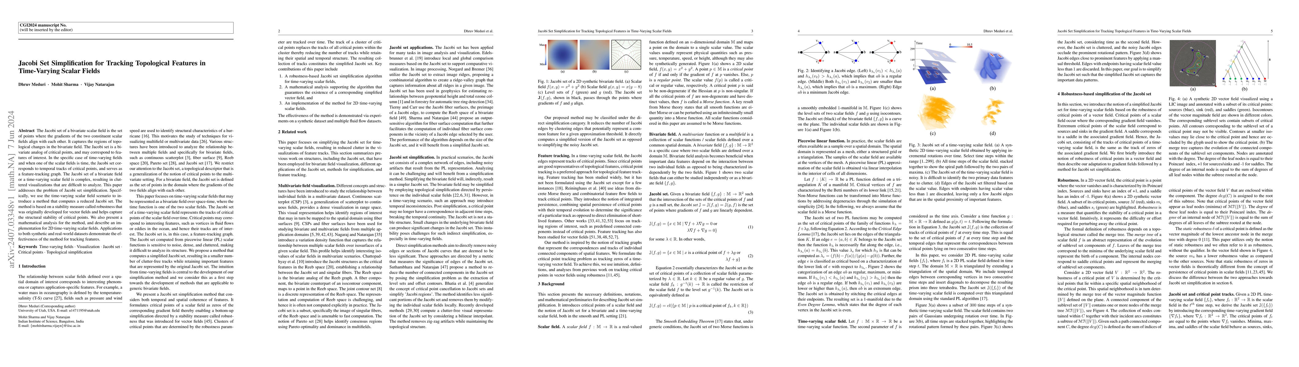 Thumbnail for Jacobi Set Simplification for Tracking Topological Features in
  Time-Varying Scalar Fields