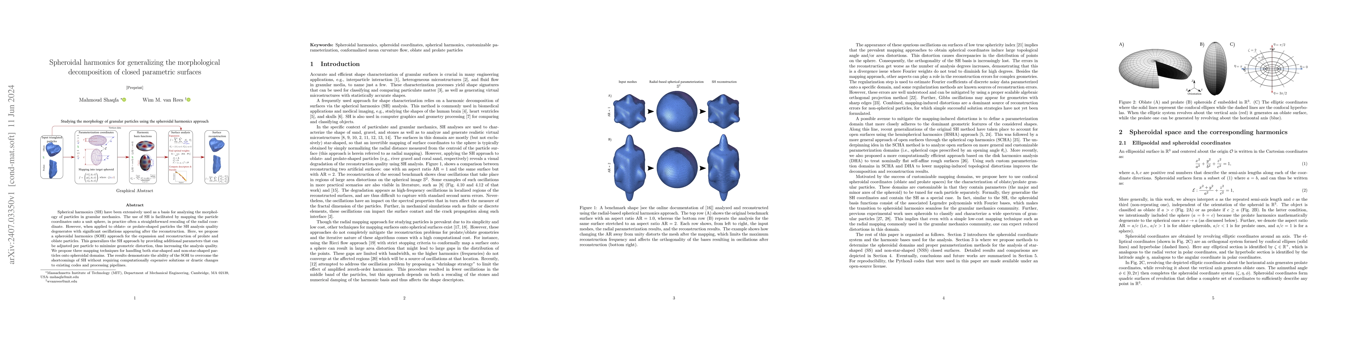 Thumbnail for Spheroidal harmonics for generalizing the morphological decomposition of
  closed parametric surfaces