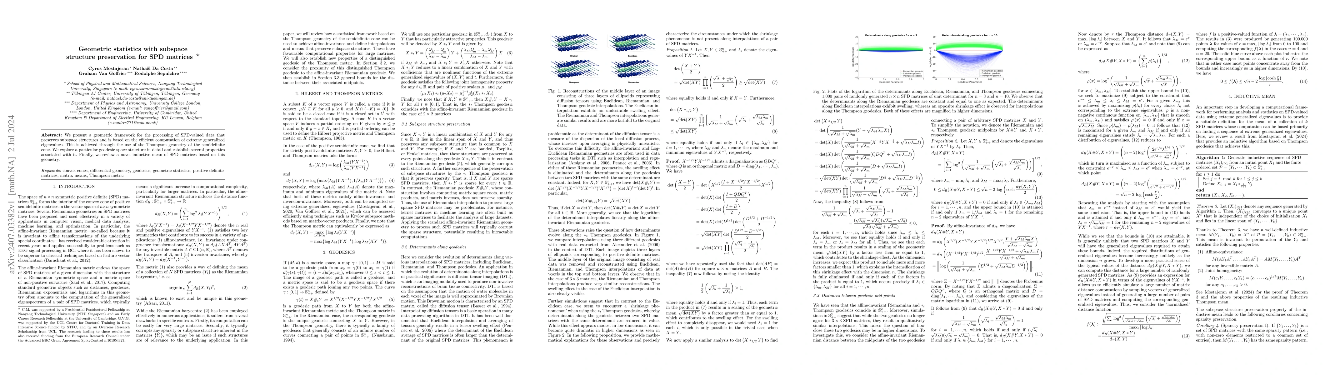 Thumbnail for Geometric statistics with subspace structure preservation for SPD
  matrices