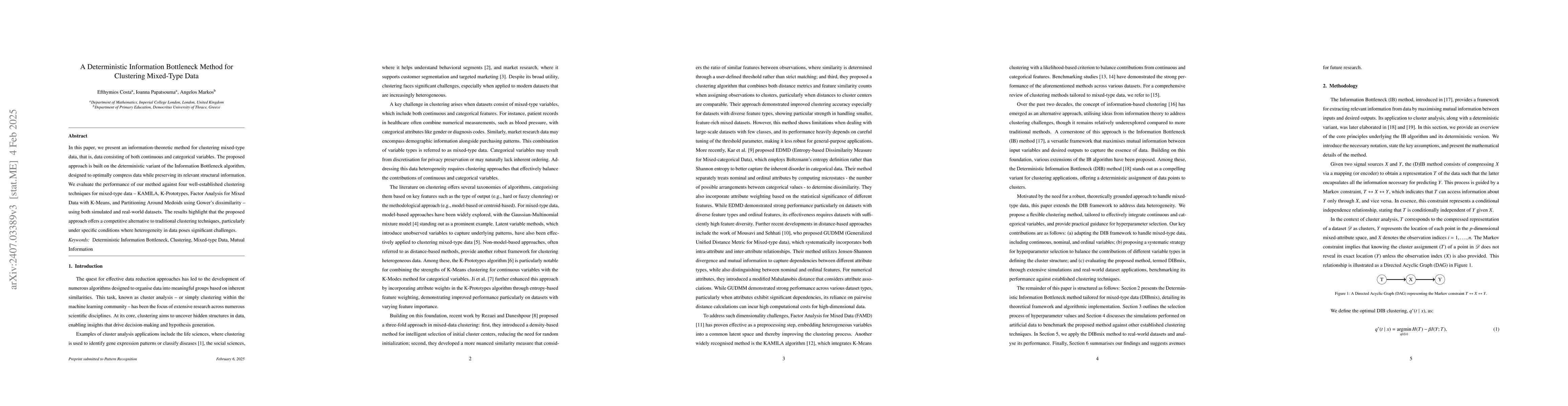 Thumbnail for A Deterministic Information Bottleneck Method for Clustering Mixed-Type
  Data