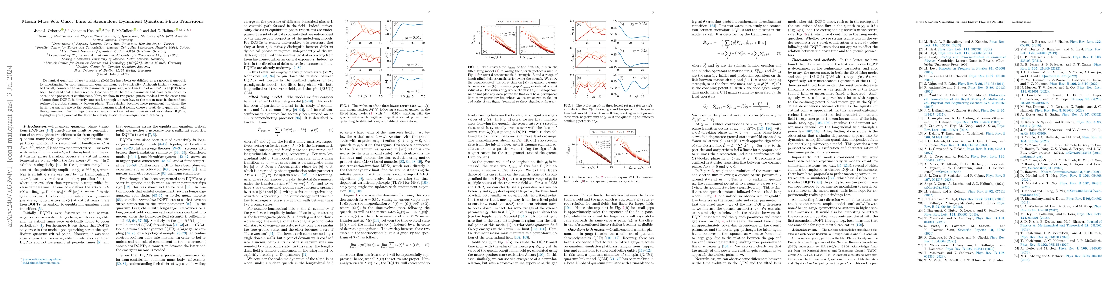 Thumbnail for Meson Mass Sets Onset Time of Anomalous Dynamical Quantum Phase
  Transitions