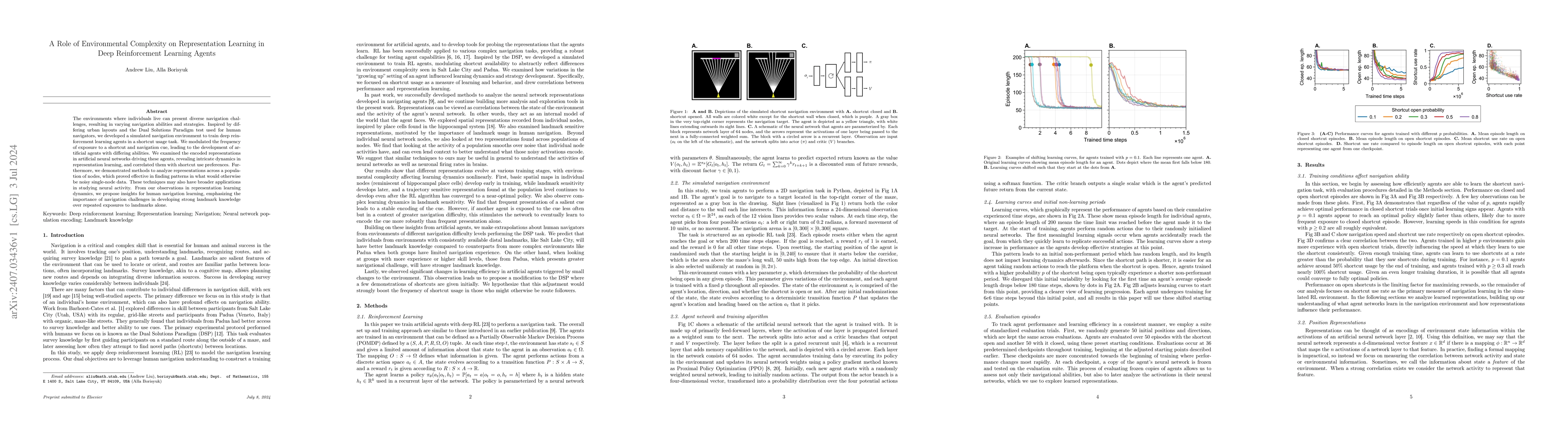 Thumbnail for A Role of Environmental Complexity on Representation Learning in Deep
  Reinforcement Learning Agents