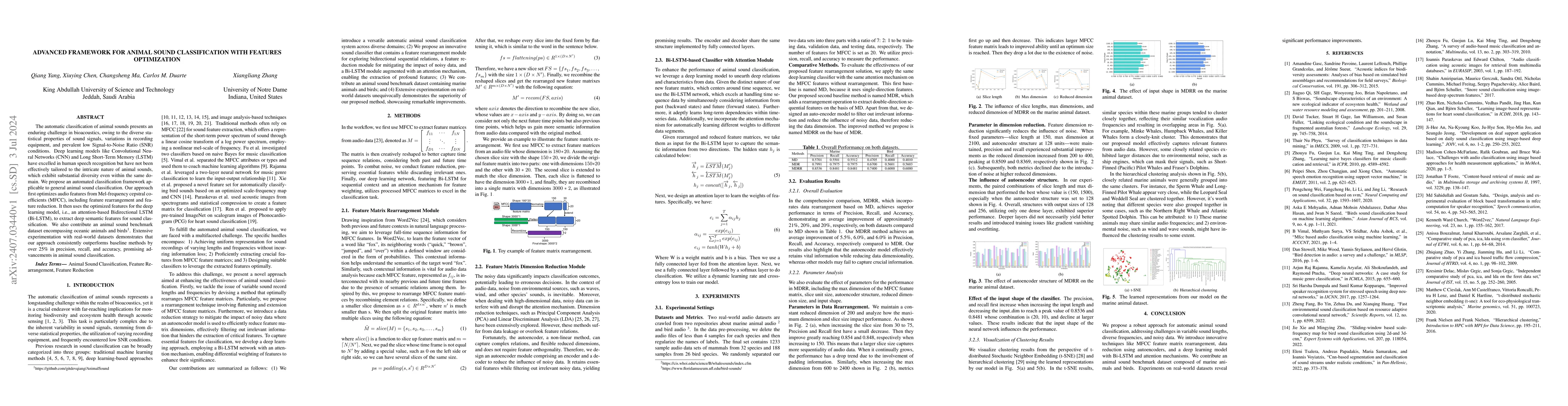 Thumbnail for Advanced Framework for Animal Sound Classification With Features
  Optimization
