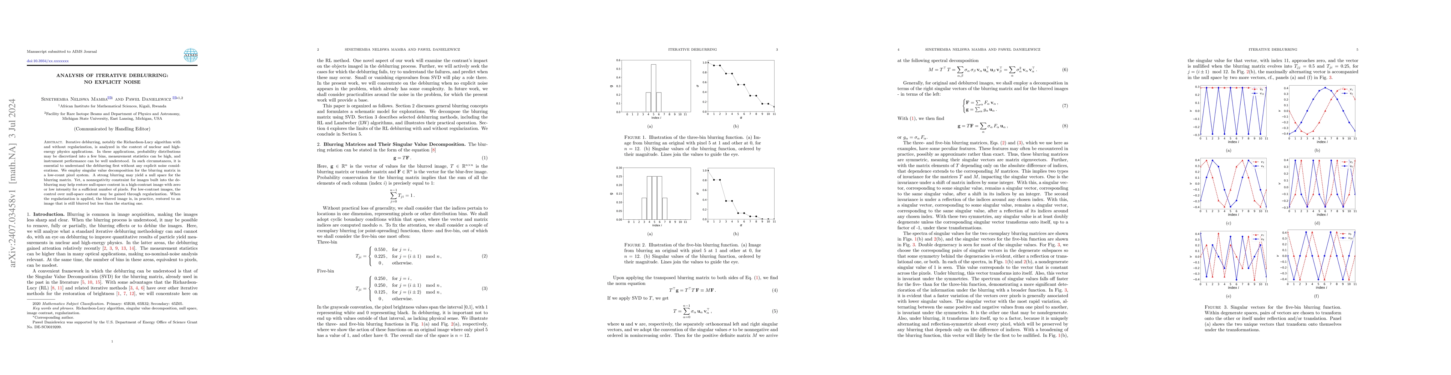 Thumbnail for Analysis of Iterative Deblurring: No Explicit Noise