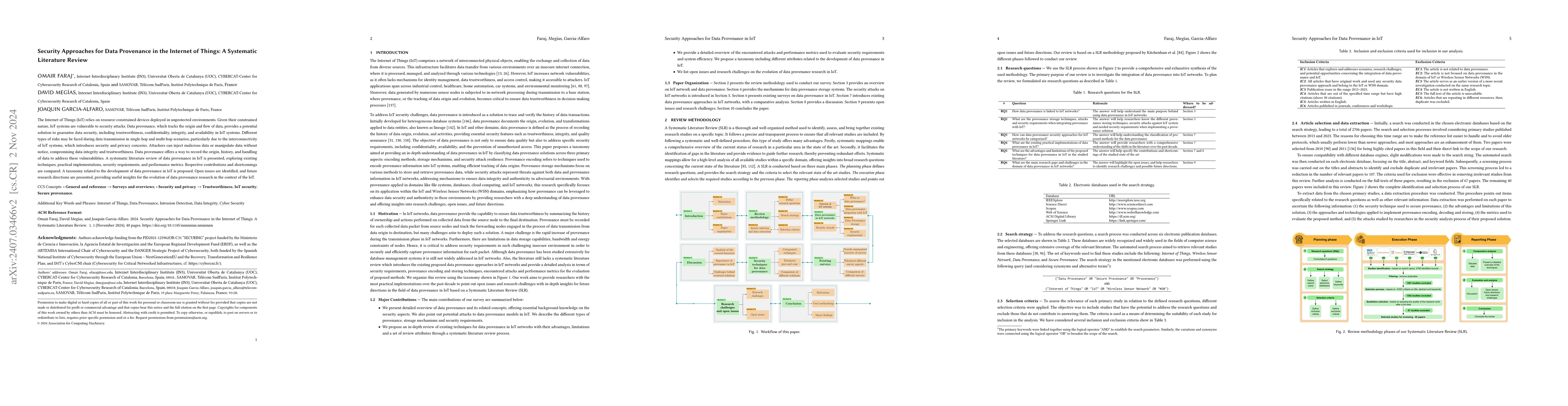 Thumbnail for Security Approaches for Data Provenance in the Internet of Things: A
  Systematic Literature Review