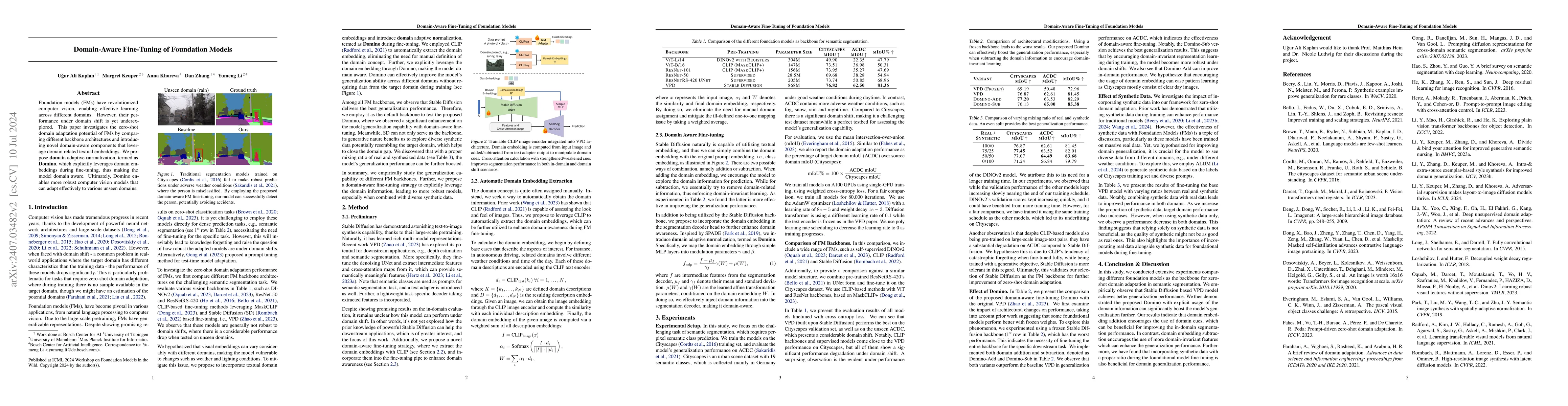 Thumbnail for Domain-Aware Fine-Tuning of Foundation Models