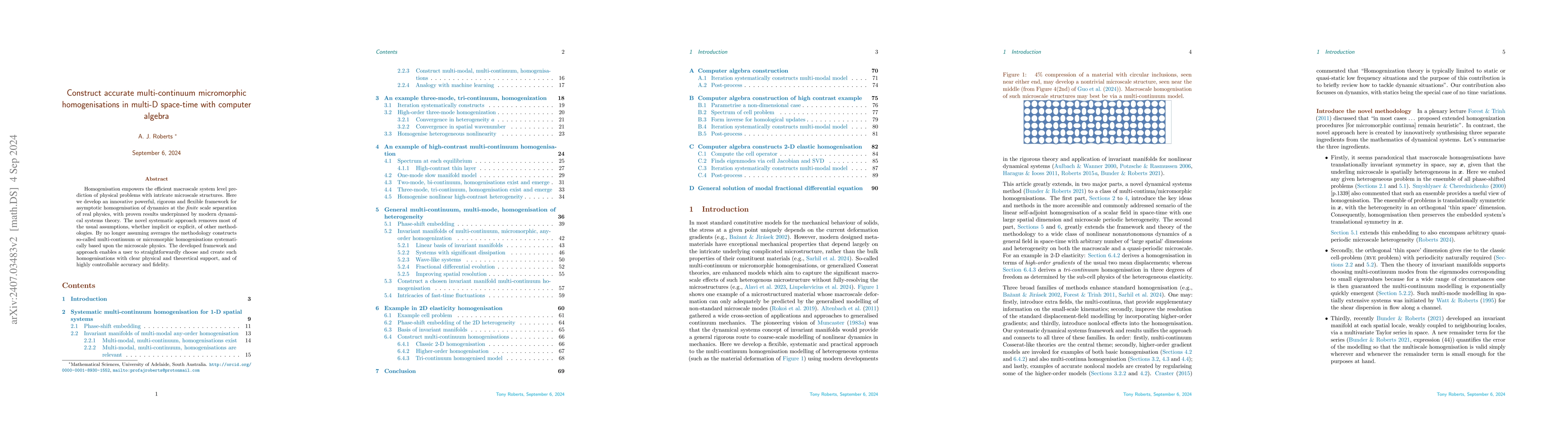 Thumbnail for Construct accurate multi-continuum micromorphic homogenisations in
  multi-D space-time with computer algebra